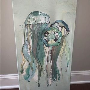 Jellyfish Abstract Painting Slight Wear